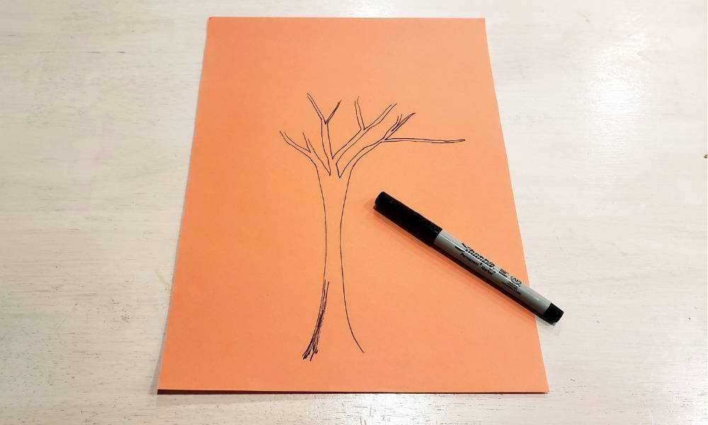 Step 2:  Draw Your Tree Trunk Image